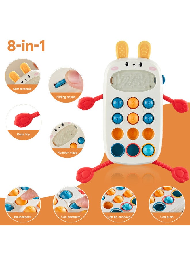 Baby Puzzle Fun Finger Scrambling Toy Pressible Bite Early Education Octopus Lala Toy-Specifications:Rabbit Lalale - Image 3